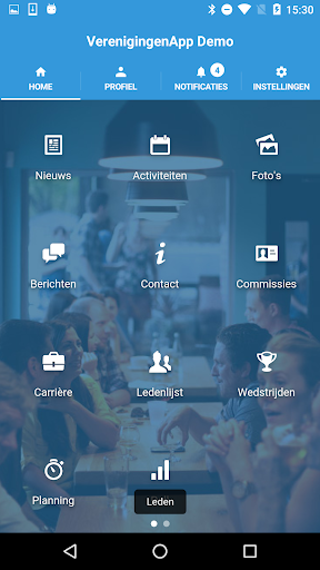 Android application VerenigingenApp screenshort