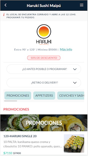 Haruki Sushi Screen 2
