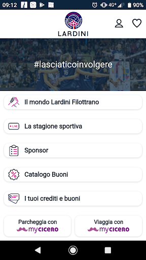 Android application Lardini Volley screenshort