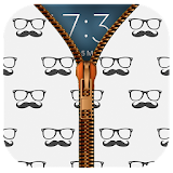 moustache Zipper Lock Screen icon