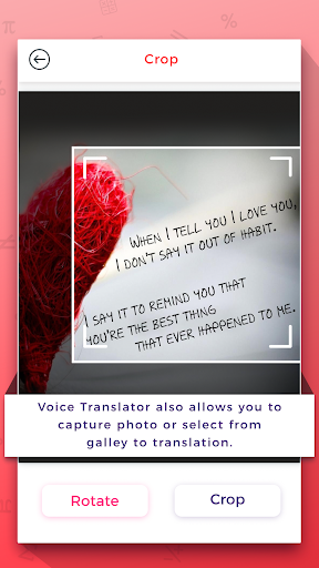 Android application Text & Camera Translator screenshort