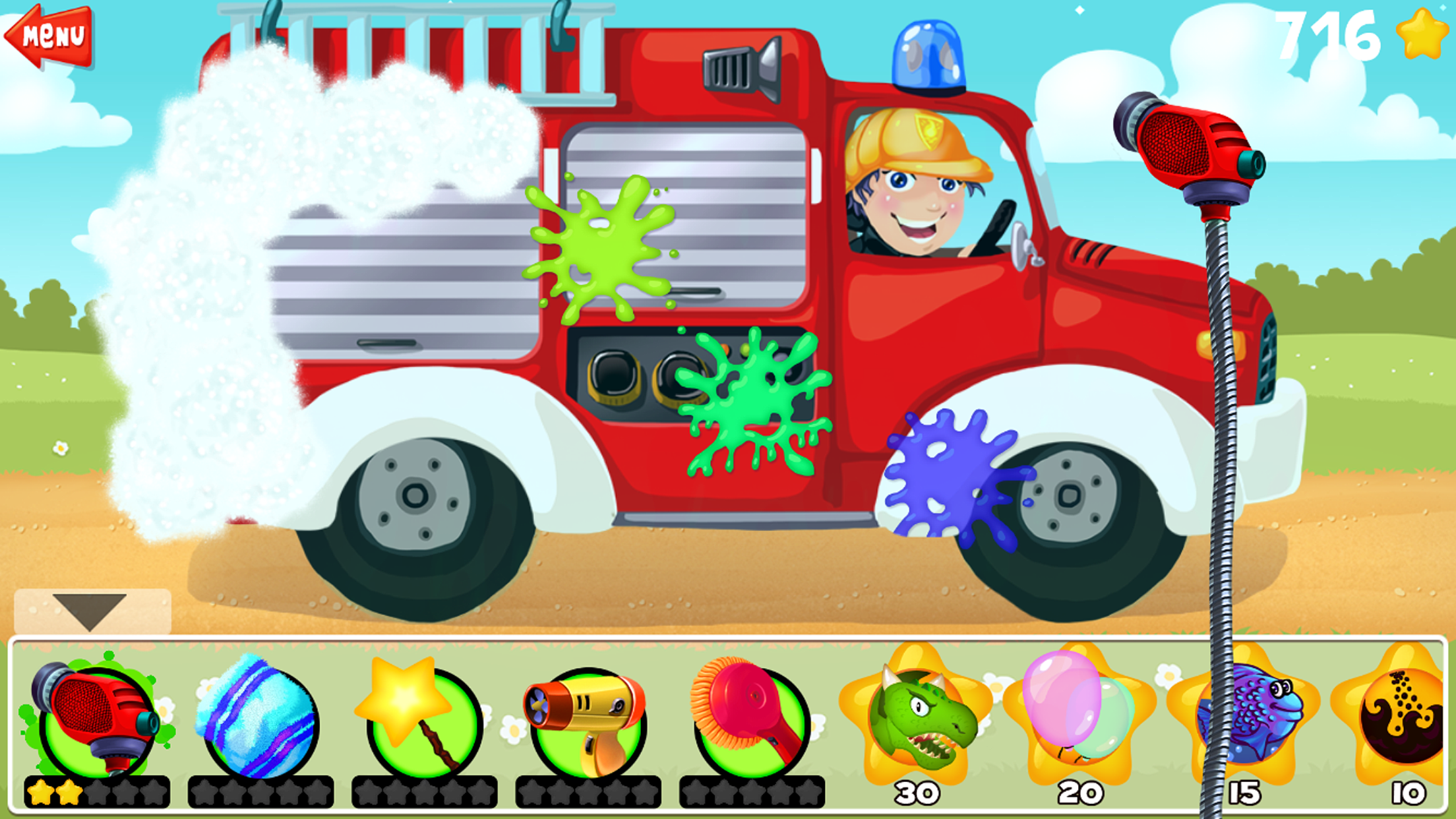 Android application Amazing Car Wash Game For Kids screenshort