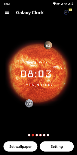 Galaxy Digital Clock Screen 2