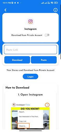 Android application Video Downloader screenshort