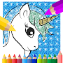 Glitter Coloring Unicorn Pages