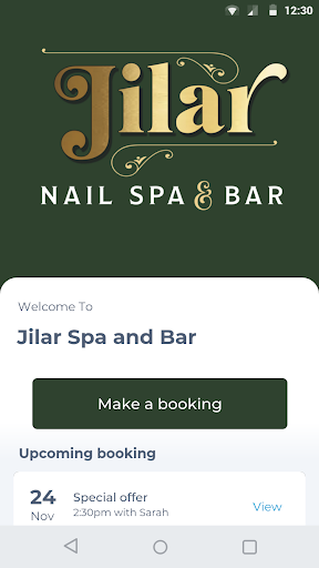 Android application Jilar Spa and Bar screenshort
