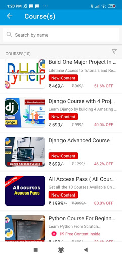 Android application Python Advance Projects screenshort