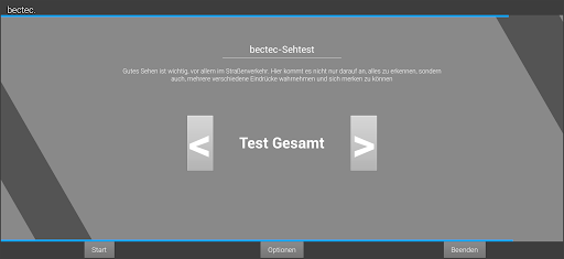 Android application bectec-Sehtest screenshort