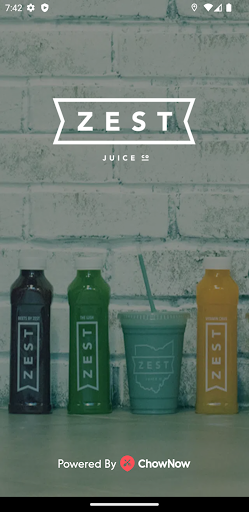 Android application Zest Juice Co screenshort