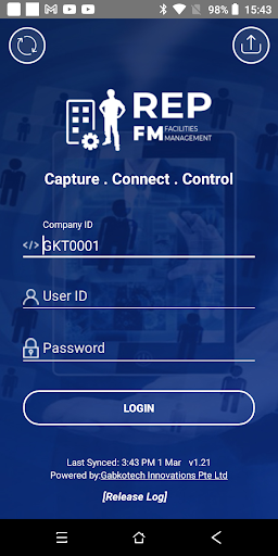 Android application iRep Facility Management screenshort