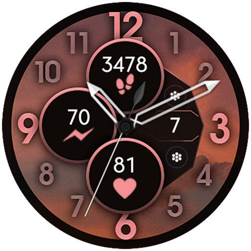 Modern Analog Rose Watch Face logo