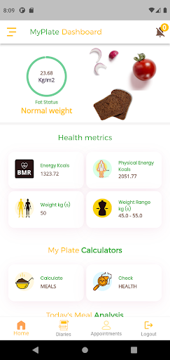 My Plate Meal Tracker Screen 3