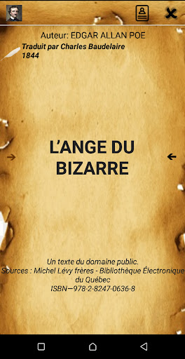 Android application L’Ange du Bizarre screenshort