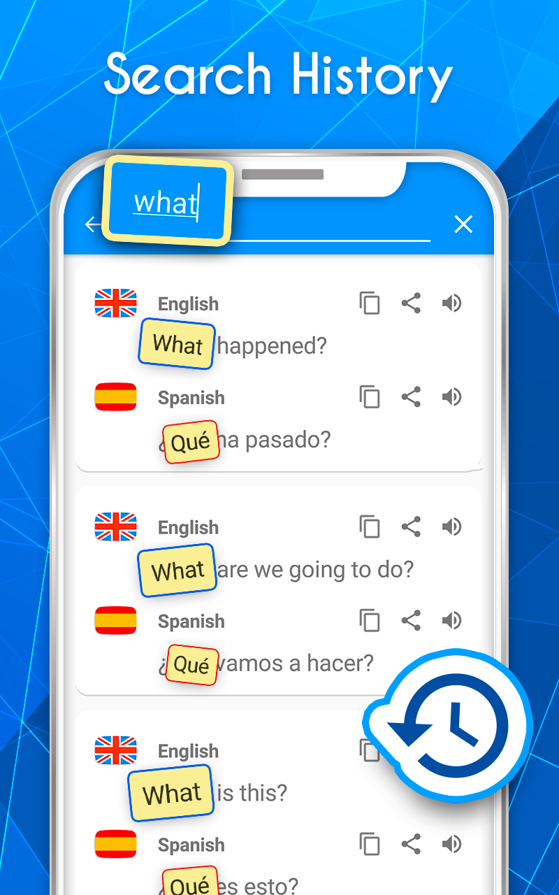 Android application English - Spanish. Translator screenshort