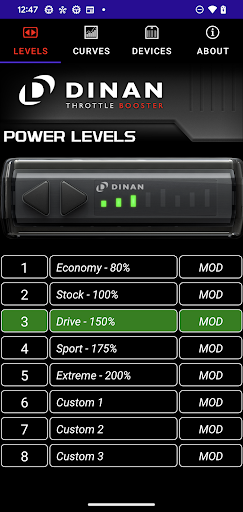 Android application DINAN Throttle Booster screenshort