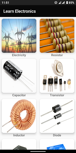 Android application Basic Electronics for Beginner screenshort