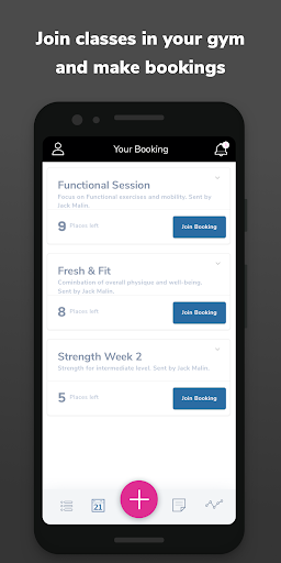 Android application Rise Fitness Clubs screenshort