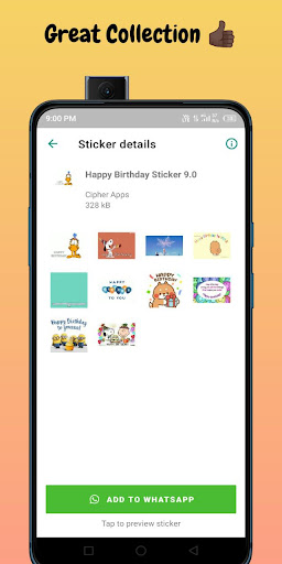 Happy birthday Sticker for WA Screen 3