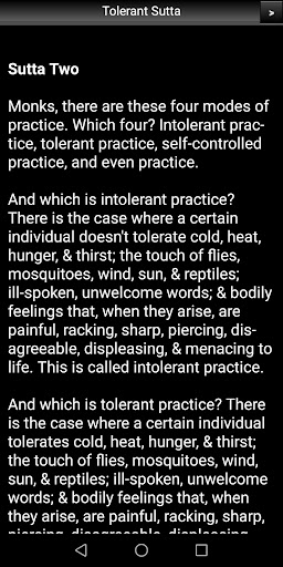 Tolerant Sutta - Buddhism Screen 3