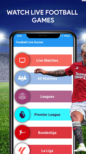 Android application Live Football Score TV HD screenshort