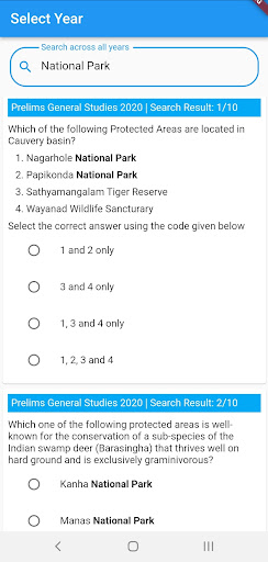 Evth App | UPSC Previous Year Screen 3