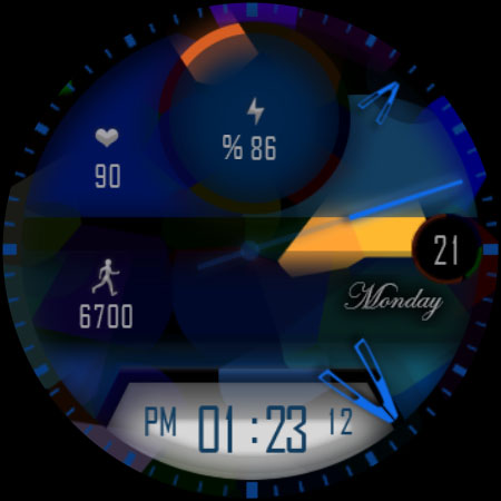 Android application W-Design WOS054 - Watch Face screenshort