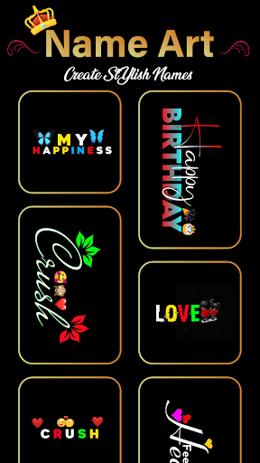 Android application Shadow Name Art Text Art Maker screenshort