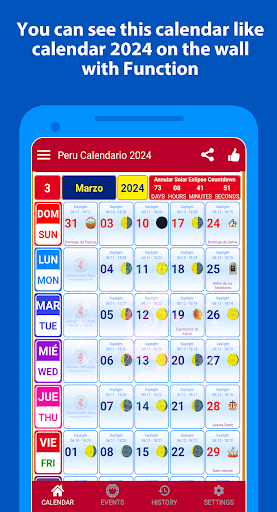 Peru Calendario 2024 Screen 2