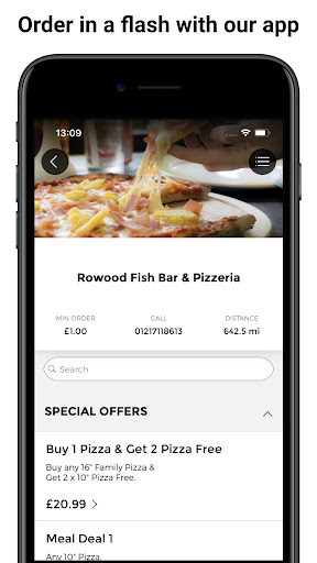 Android application Rowood Grill & pizza screenshort