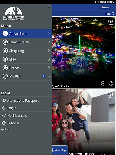 Screenshot of Southern Arizona Attractions