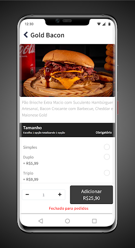 Gold Burger Screen 2