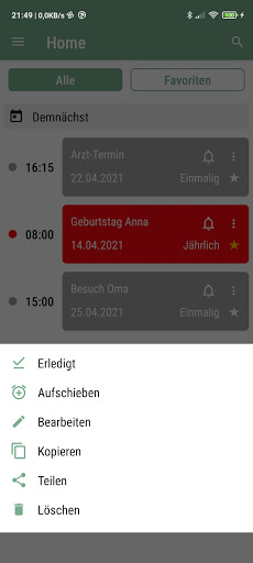 Reminder App with Alarm Screen 2