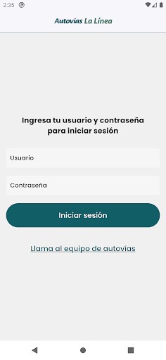 Android application Autovías Conductor screenshort
