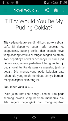 Novel TITA  Be My Puding Coklat