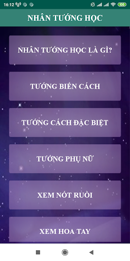 Android application Nhân Tướng Học - Nhan Tuong Ho screenshort