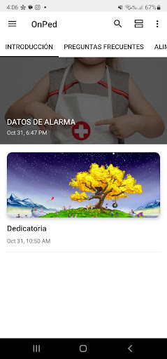Android application OnPed screenshort