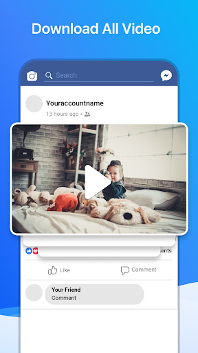 Android application Video Downloader for Face screenshort