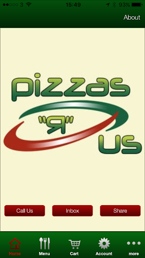 Android application Pizzas R Us Sheffield screenshort
