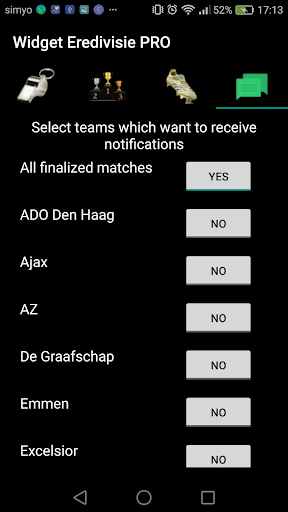 Widget Eredivisie PRO