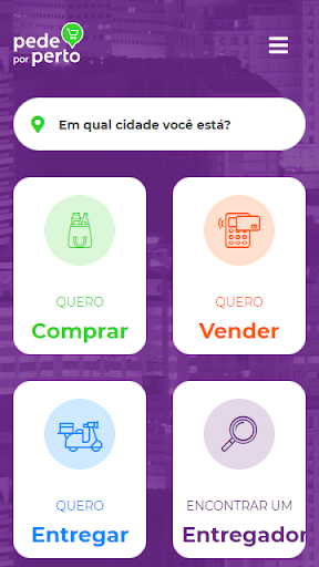 Android application Pede por Perto screenshort
