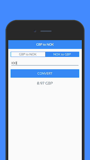 GBP to NOK Currency Converter Screen 3