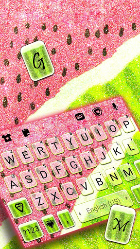 Glitter Watermelon Keyboard Ba Screen 2