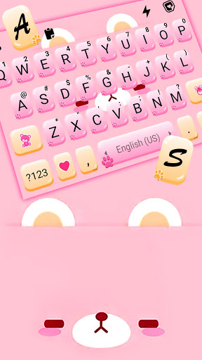 Pink Cute Bear Theme Screen 2