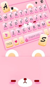 Pink Cute Bear Theme Screenshot