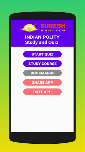 Android application INDIAN POLITY In Telugu screenshort