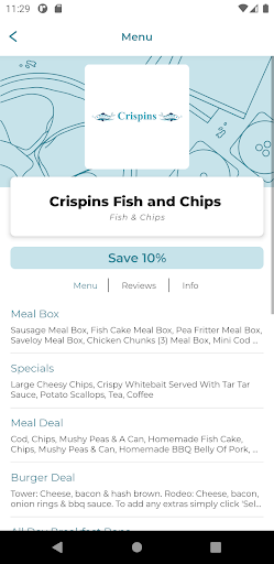 Crispins Fish Bar BS4 Screen 2
