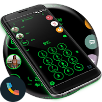 Circle Black Green Phone Dialer Theme