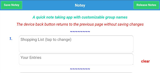 Notey by FourCatsApp Screen 2