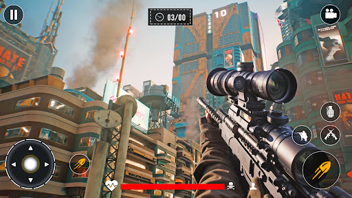 Android application Sniper Strike 3d Shooting Game screenshort