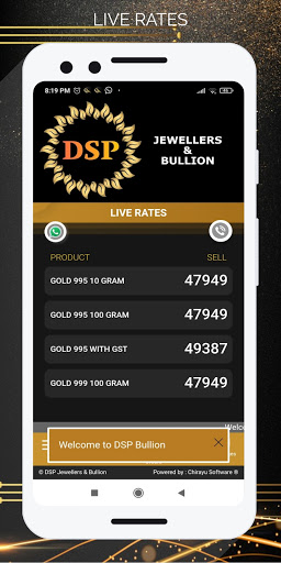 Android application DSP Bullion screenshort